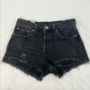 Women's Black Denim Shorts